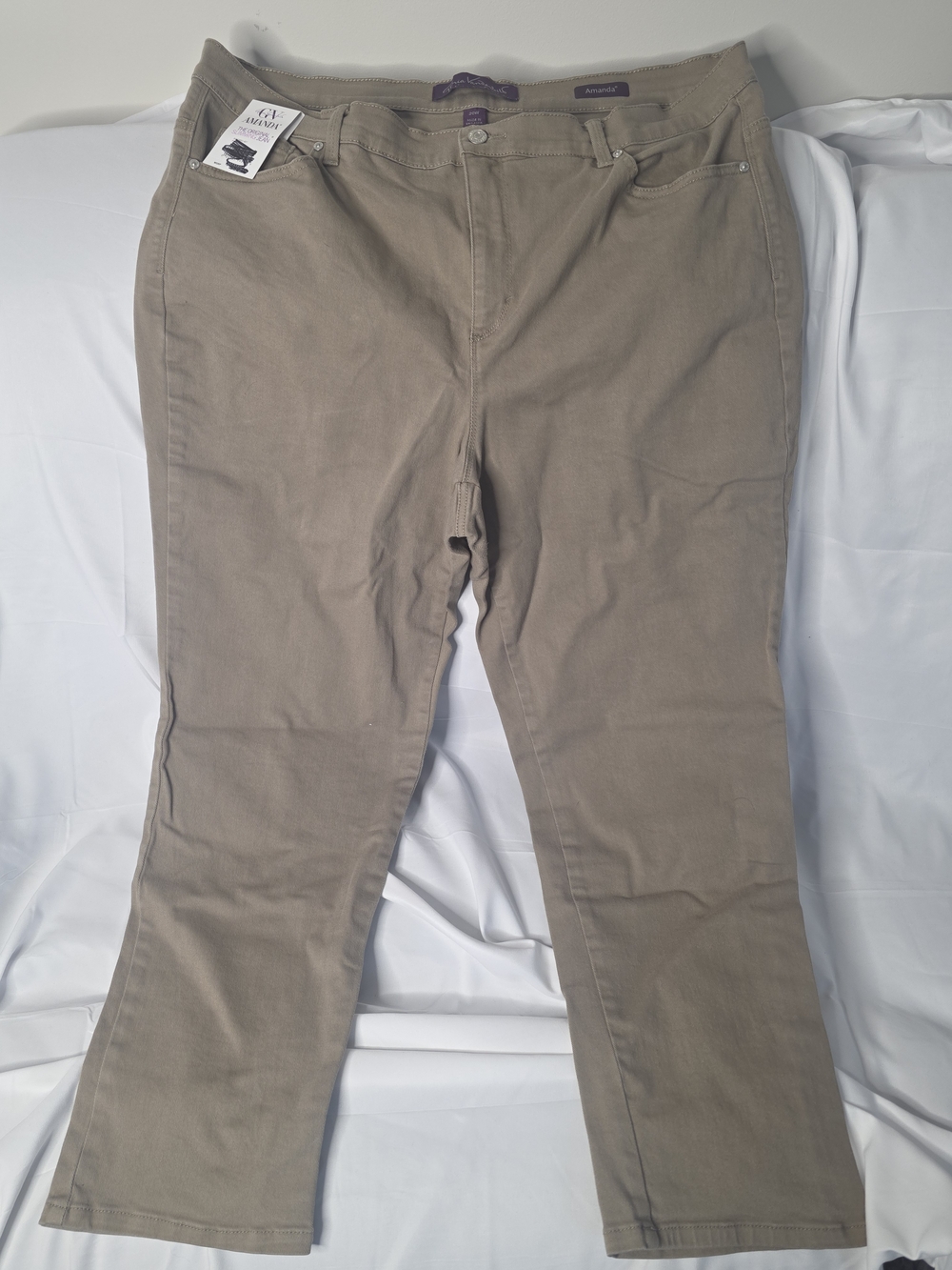 Gloria Vanderbilt Khaki/Taupe Women's Jeans